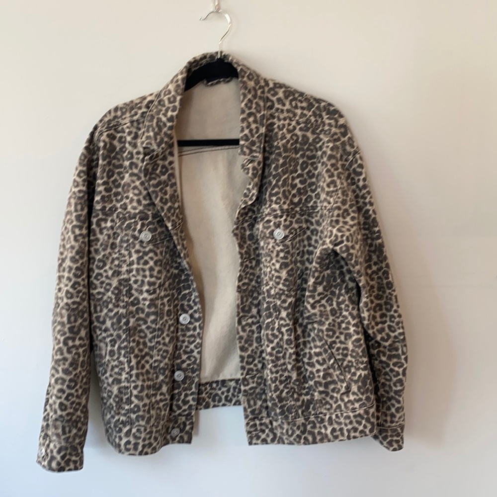 BDG cheetah print boyfriend jacket